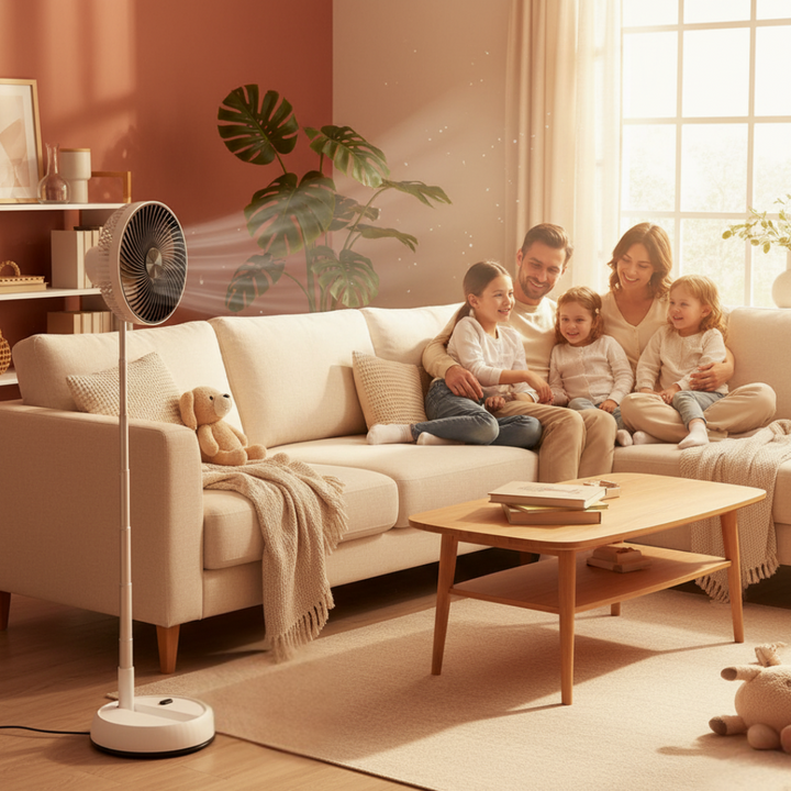 Quiet Portable Cooling – Lightweight Foldable Design – Remote-Control Home & Outdoor Use Bowlift