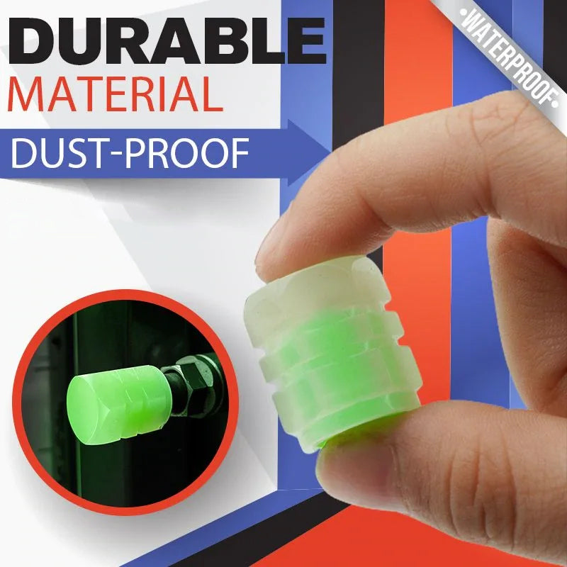 BowLift | Universal fluorescent valve caps for tires, 4 pieces