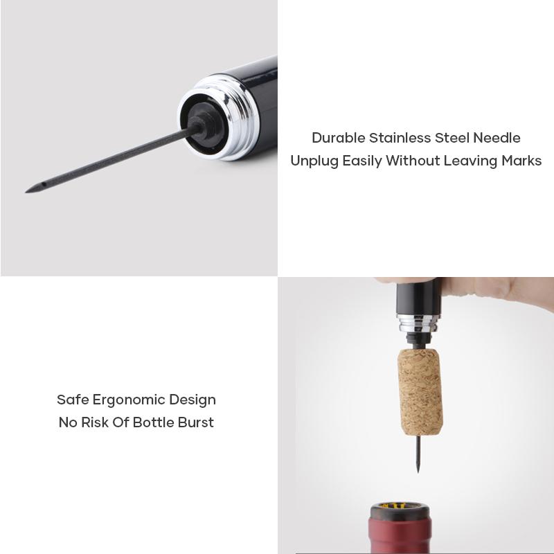 2-in-1 Air Pressure Pump Wine Bottle Opener with Foil Cutter | Bowlift