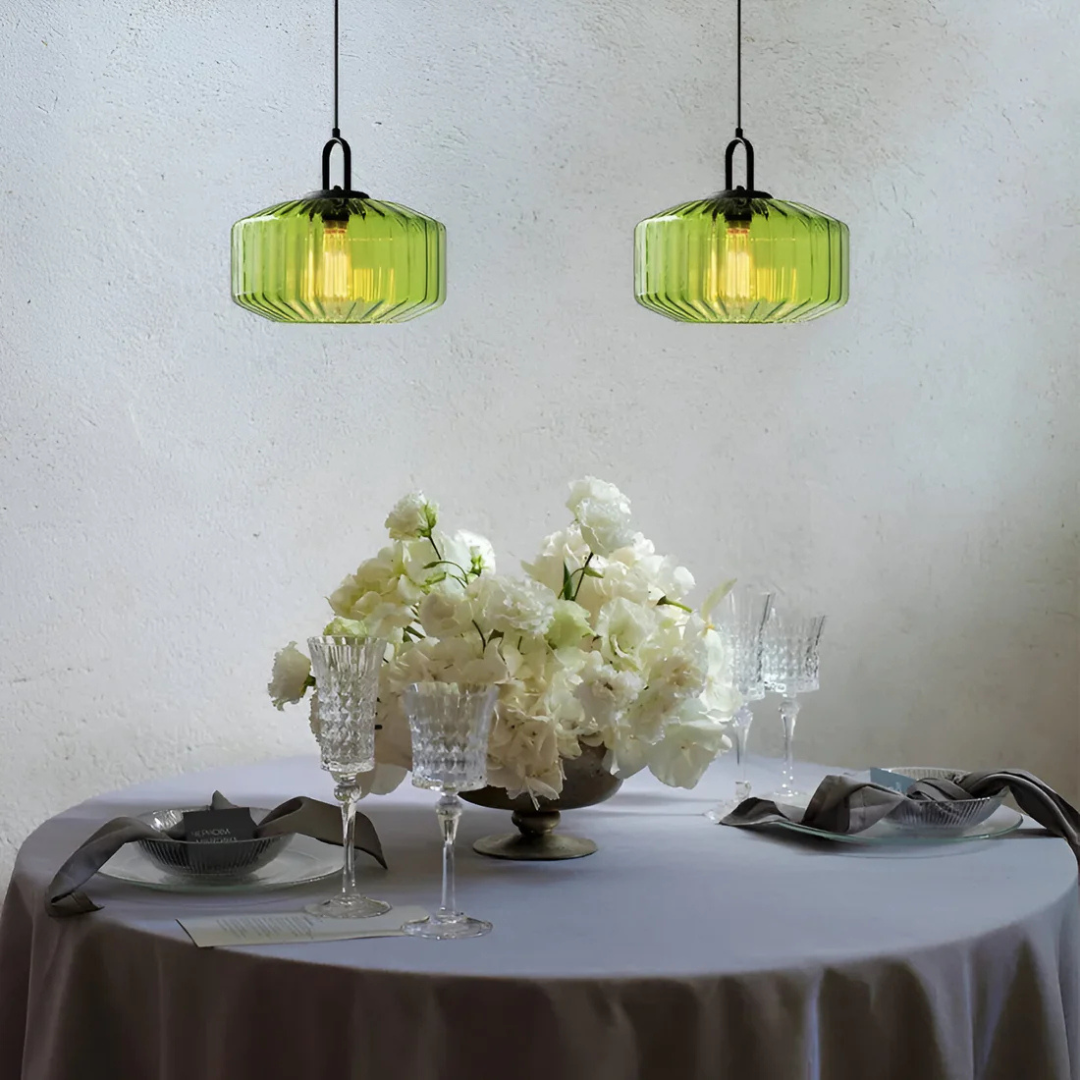 BowLift | Retro Colored Glass Pendant Lamp