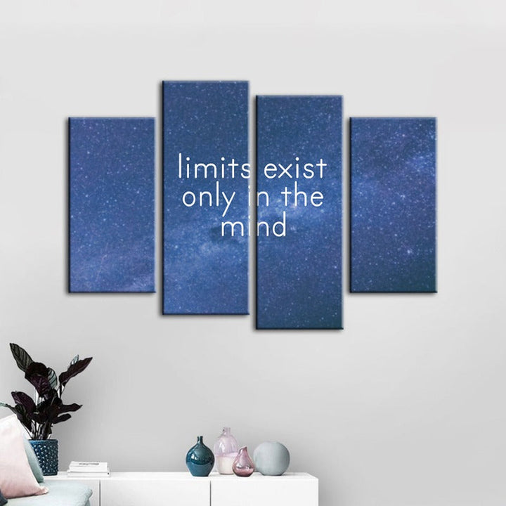 4 Piece Galaxy Motivation - Canvas Wall Art Painting | Bowlift