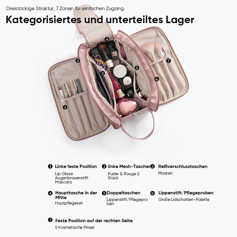 Portable cosmetics bag with large capacity | Bowlift