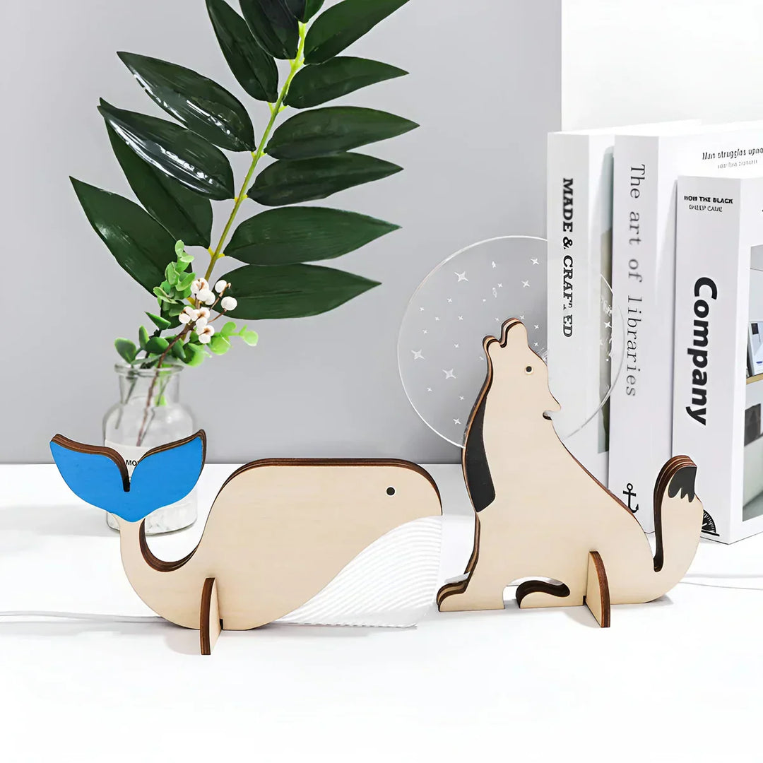 BowLift | Animal Figure Table Lamp Made of Wood