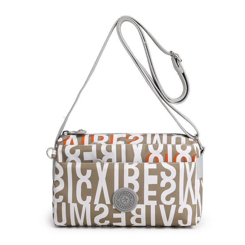 Women's Casual Multi-layer Fashionable Simple Shoulder Bag Made of Nylon | Bowlift