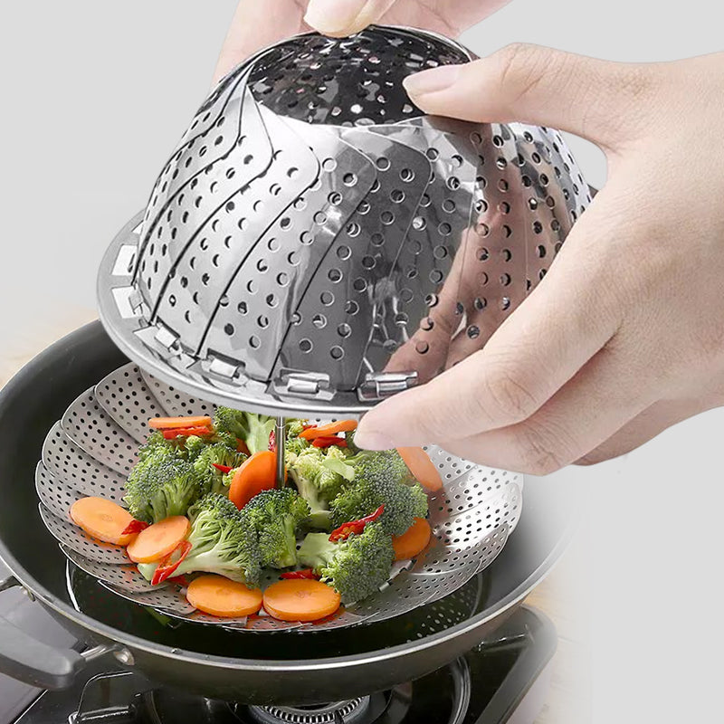 Flower-shaped Steel Folding Steamer | Bowlift