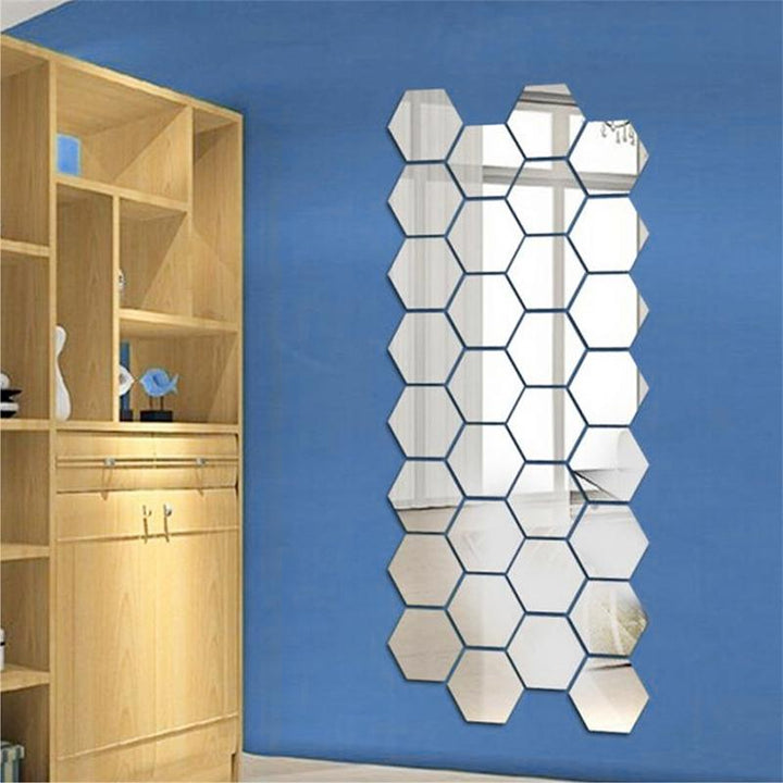 BowLift | Hexagonal Mirror Wall Sticker