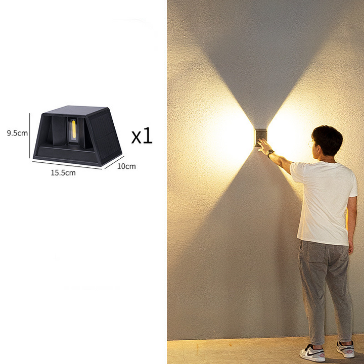BowLift | Modern LED outdoor wall light with up & down light – Waterproof wall lamp for house facade and entrance area