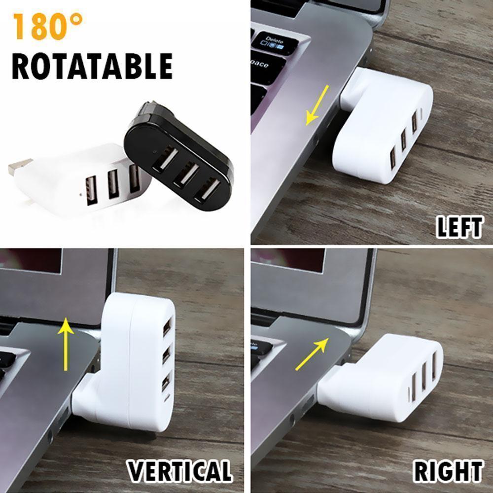 BowLift | Mini rotatable 3-Port USB Hub