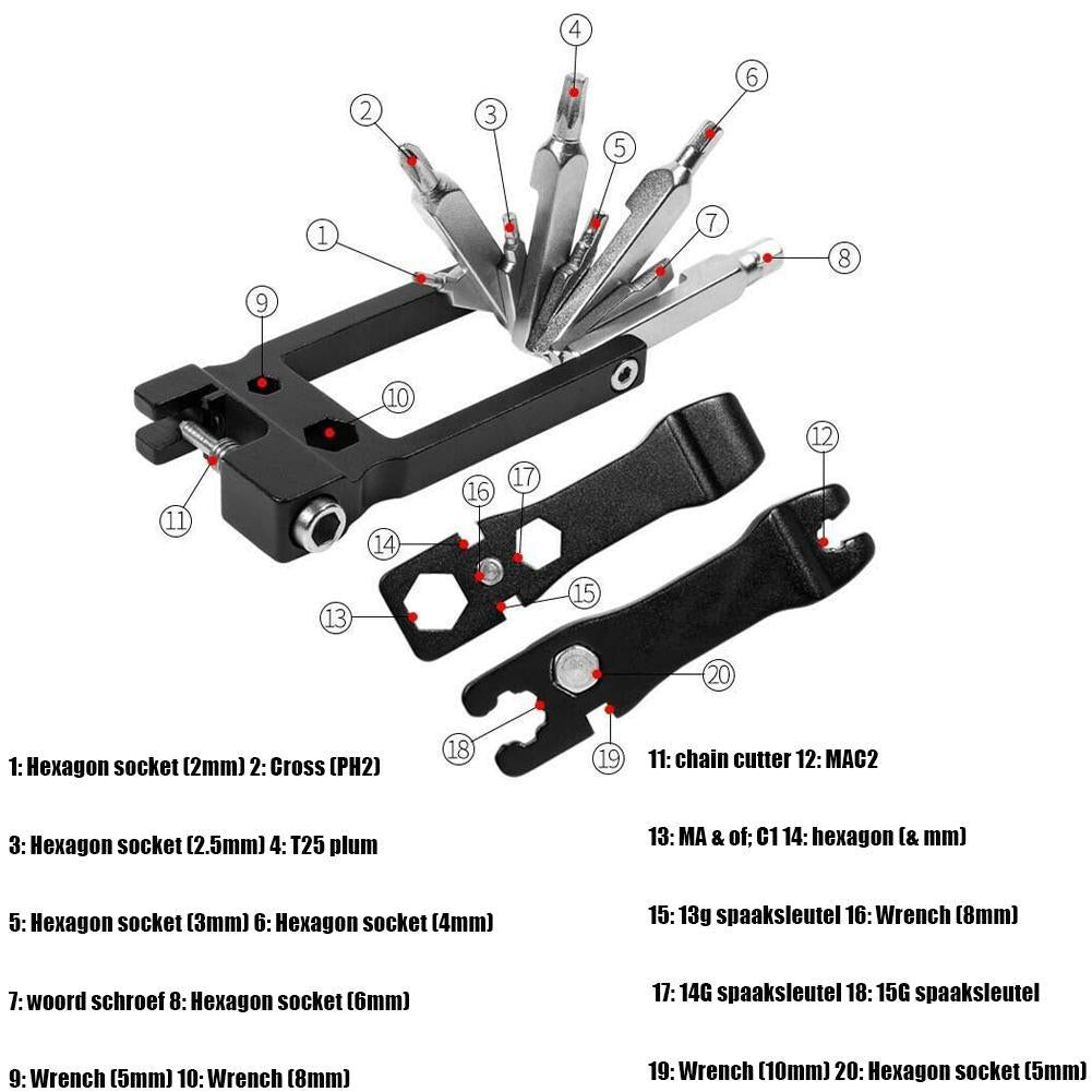 BowLift | 20in1 Bicycle Repair Tool Set