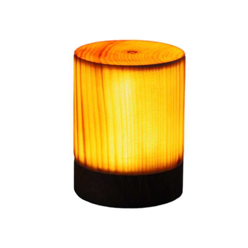 Cordless LED table lamp with rechargeable battery and touch control – Warm wood design for a cozy atmosphere | Bowlift