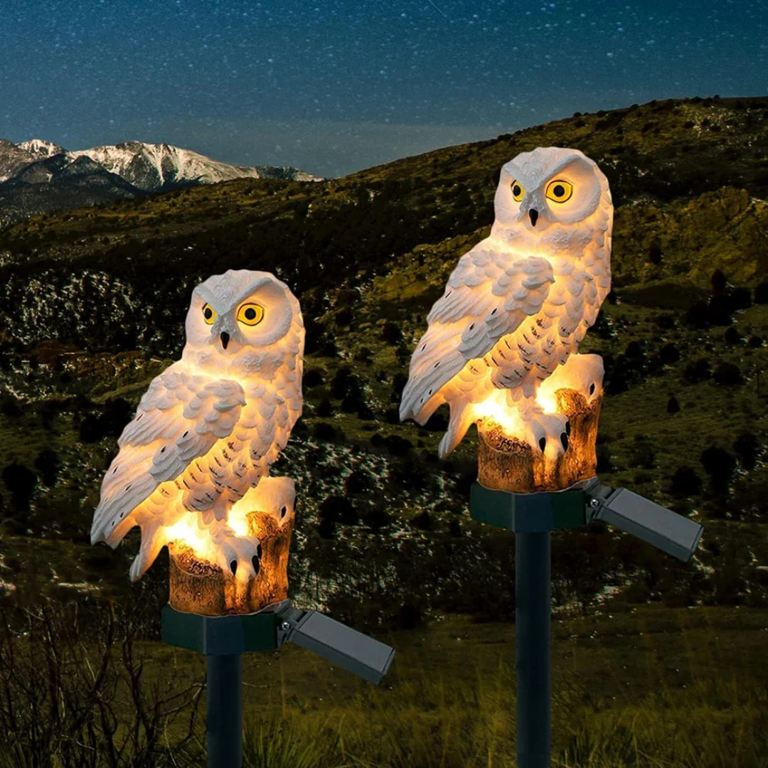 BowLift | Solar Garden Lamps – Owl Design Outdoor Lighting with Solar Energy