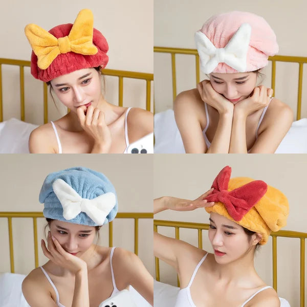 BowLift | New Super Absorbent Hair Towel Wrap for Wet Hair