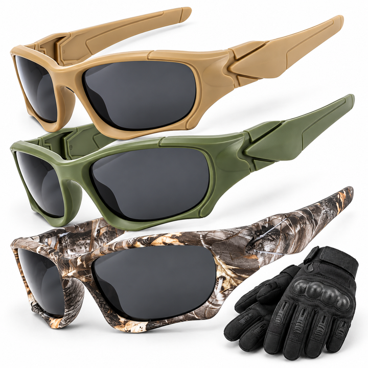 Performance Wraparound Polarized Sunglasses with UV Protection Bowlift