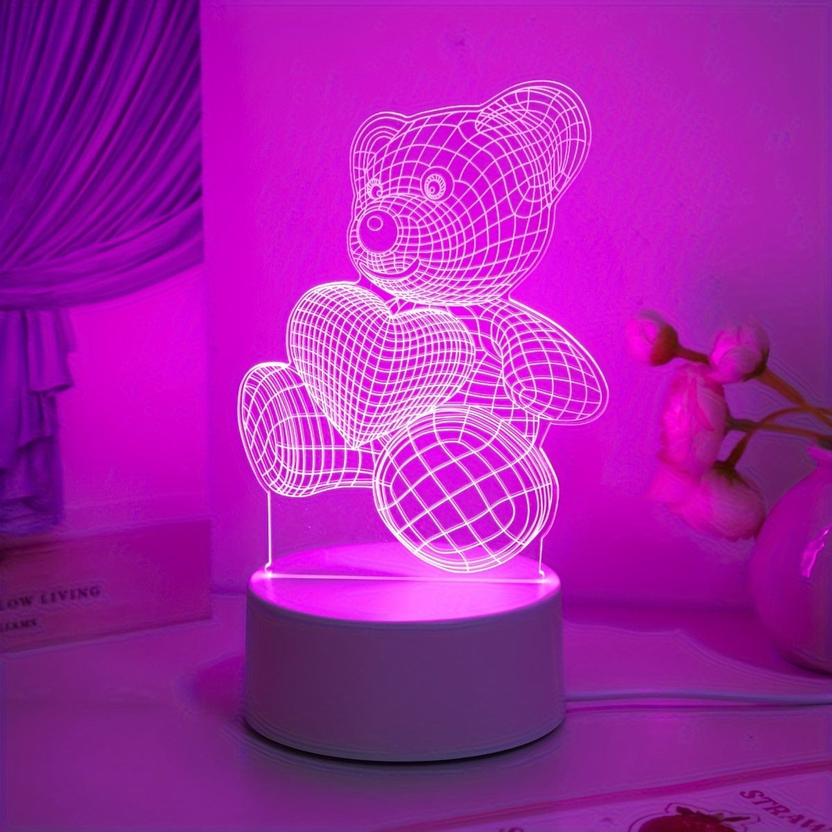 LumiBear – 3D Illusion Night Light Teddy Bear Bowlift