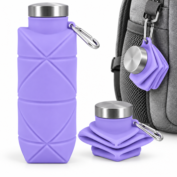 Insulated Geometric Silicone Sleeve Water Bottle Bowlift