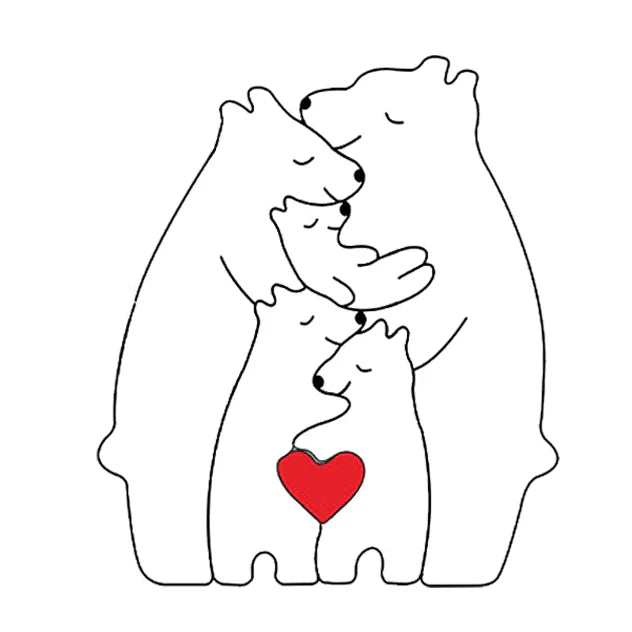 BowLift | CozyBears Wooden Family Puzzle