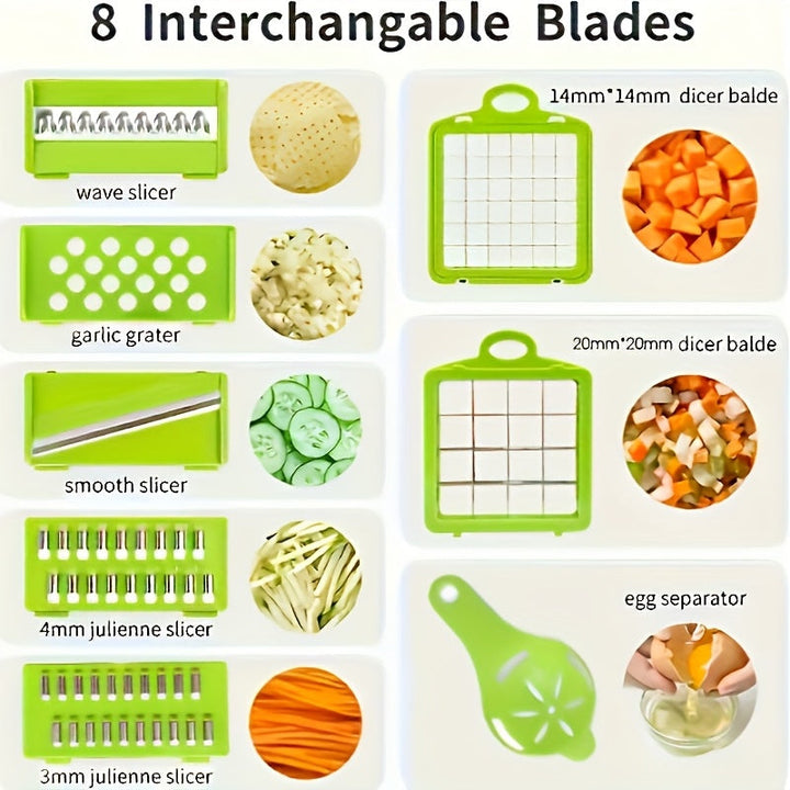 Multifunctional Vegetable Cutter 16-in-1 with Catch Container | Bowlift