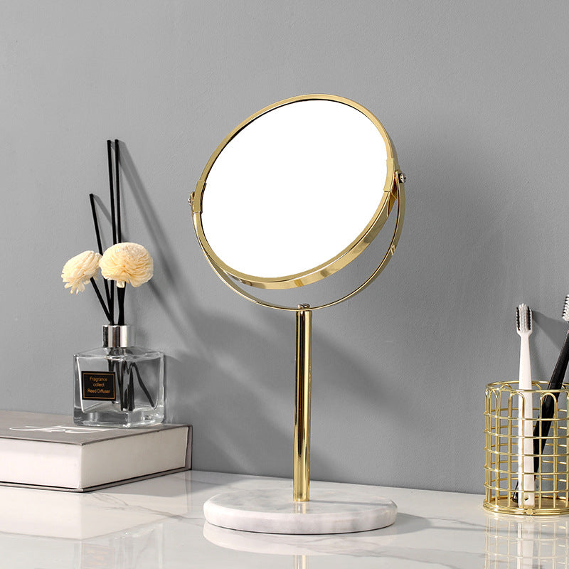 BowLift | Natural Marble 360 Rotating Makeup Vanity Mirror