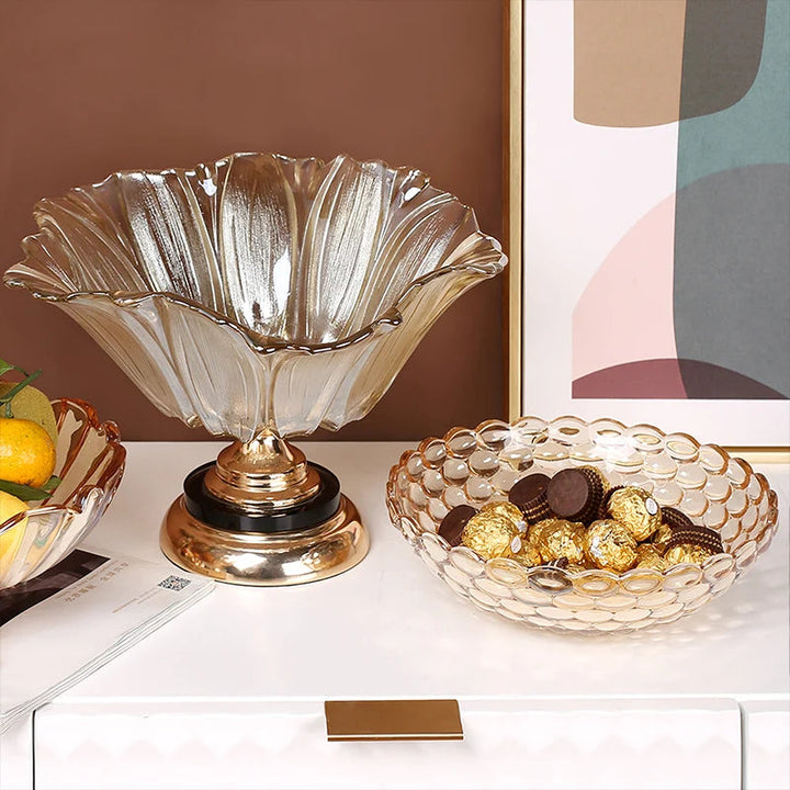 BowLift | Nordic Vintage Amber Crystal Glass Tray