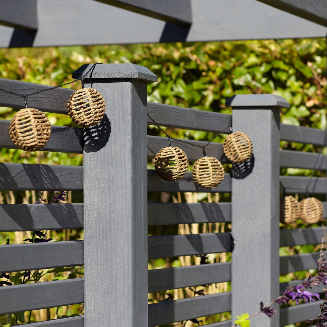 SolarGlow – Rattan Fairy Light String with Magical Lighting Bowlift