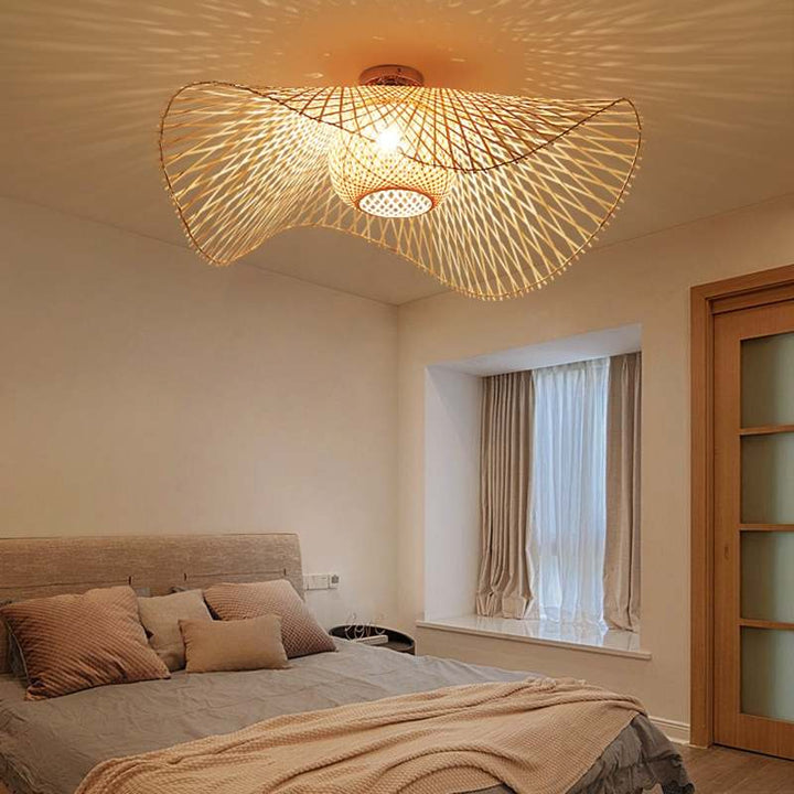 BowLift | MutoCraft - Elegant rattan pendant light with Japanese influences