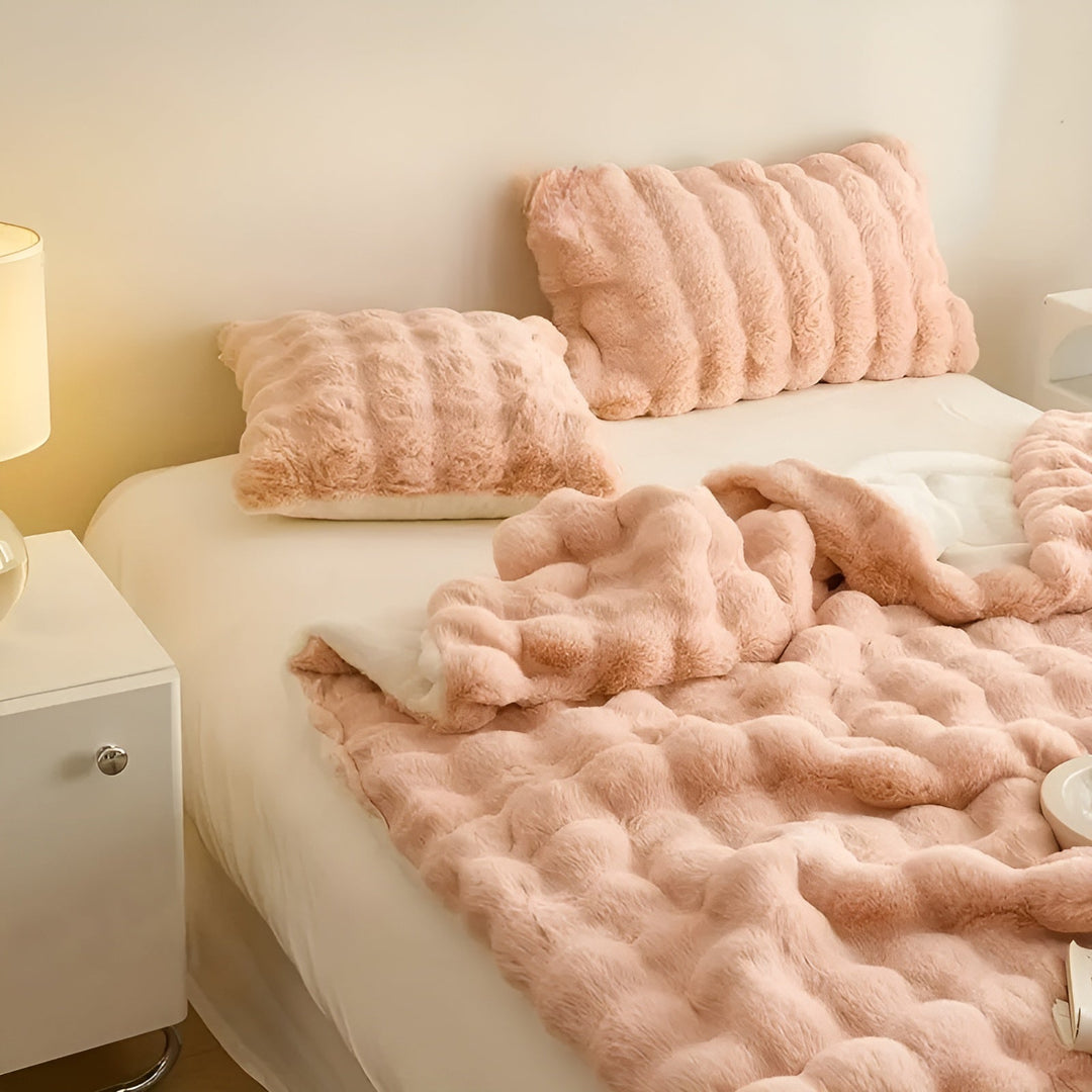 Fleece and fleece Bowliftanket – Extra soft & warm | Perfect for sofa and bedroom | Bowlift