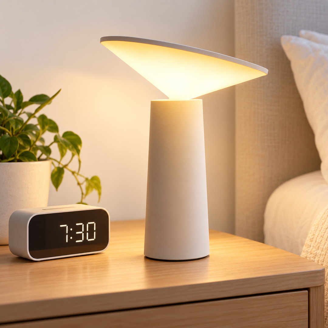 Portable Rechargeable LED Ambient Cone Table Lamp Bowlift