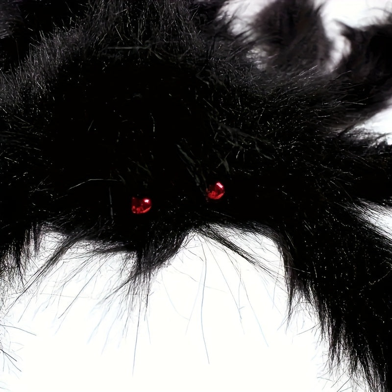 BowLift | WebCreeper Halloween Decoration Set – 2 Giant Spiders 50cm with Stretchy Spider Web