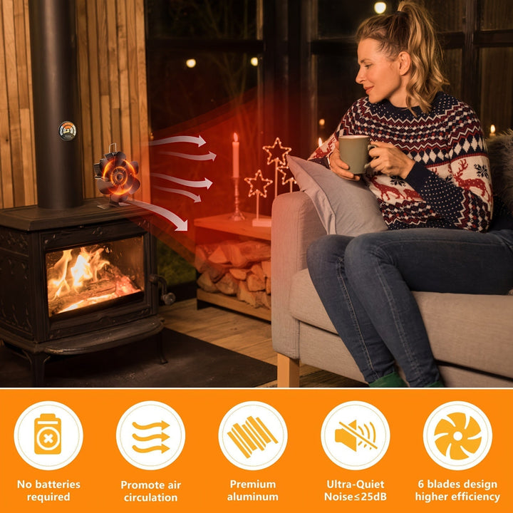 BowLift | ThermoBreeze | Heat Powered Stove Fan – Silent Operation, No Electricity, Efficient Heat Distribution