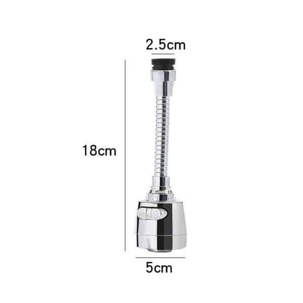 Water-saving attachment made of stainless steel, 360-degree movable and extendable | Bowlift