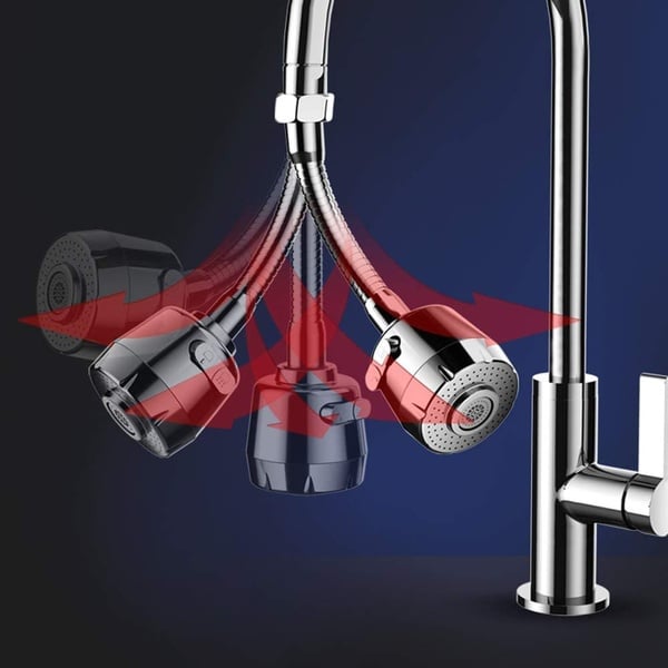 Water-saving attachment made of stainless steel, 360-degree movable and extendable | Bowlift