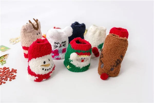 BowLift | Christmas socks in gift box design | Plush house & cuddle socks | Universal size