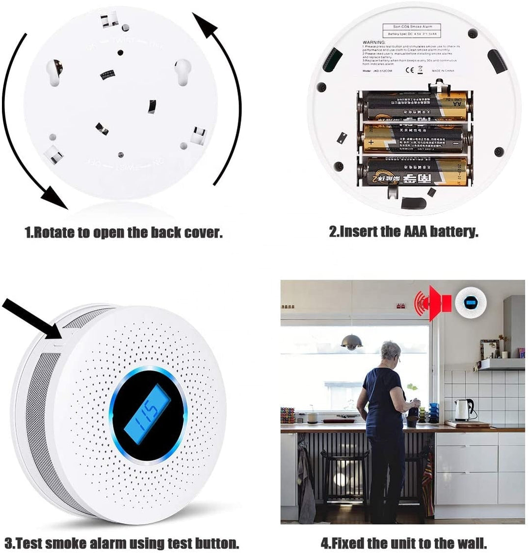 CombiSafe Smoke and Carbon Monoxide Detector with Long Life Battery | Bowlift