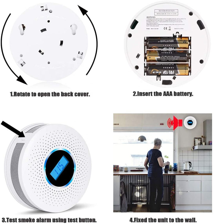 CombiSafe Smoke and Carbon Monoxide Detector with Long Life Battery | Bowlift