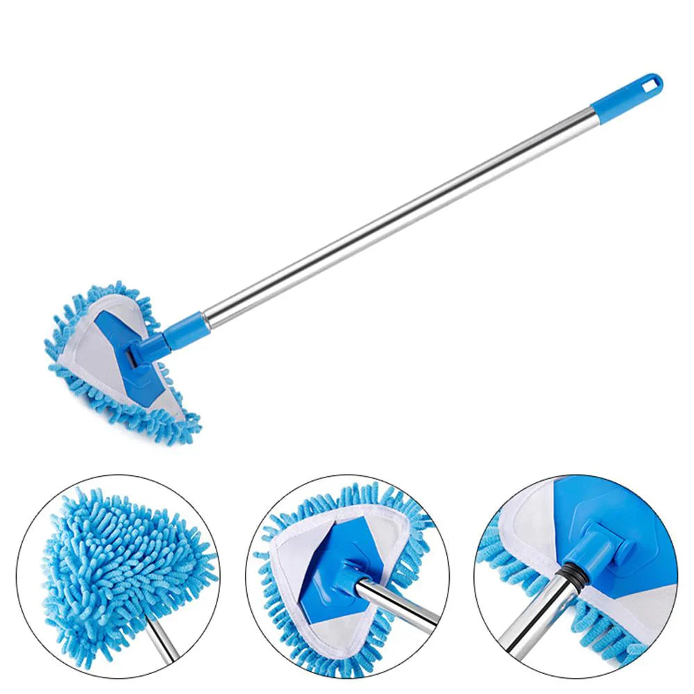 180 Degree Rotatable Adjustable Microfiber Telescopic Triangle Mop, Bowlift
