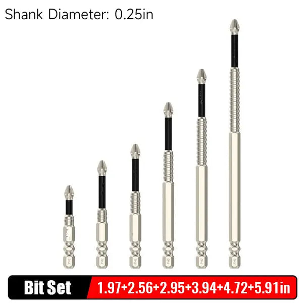 BowLift | 6 Pieces Magnetic Screwdriver Bit Set – Precise, Durable, Versatile