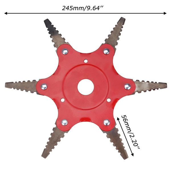 BowLift | 6 Blades Lawn Mower Blade Metal Brush Cutter Blades Trimmer Blade
