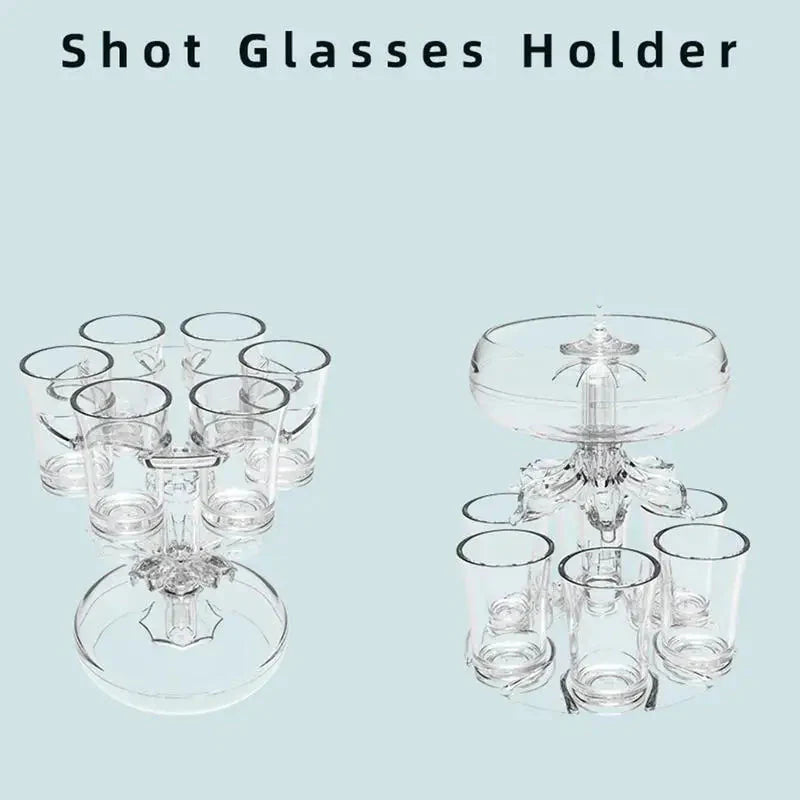 6 Shot Glass Dispenser And Holder Dispenser For Filling Liquids Shots | Bowlift