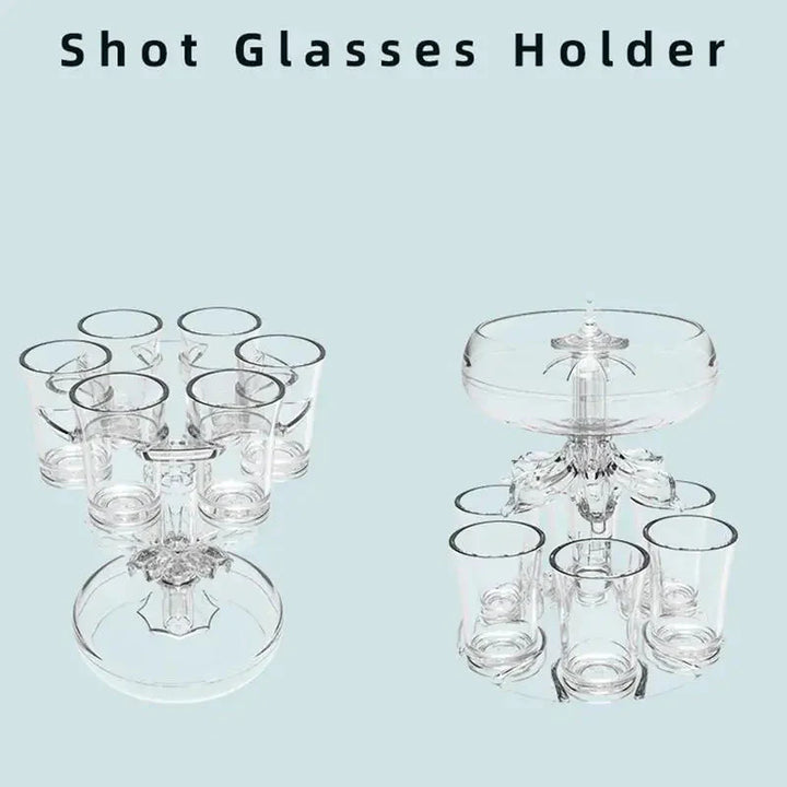 6 Shot Glass Dispenser And Holder Dispenser For Filling Liquids Shots | Bowlift