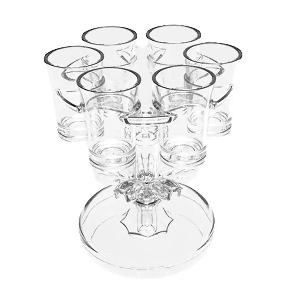 6 Shot Glass Dispenser And Holder Dispenser For Filling Liquids Shots | Bowlift