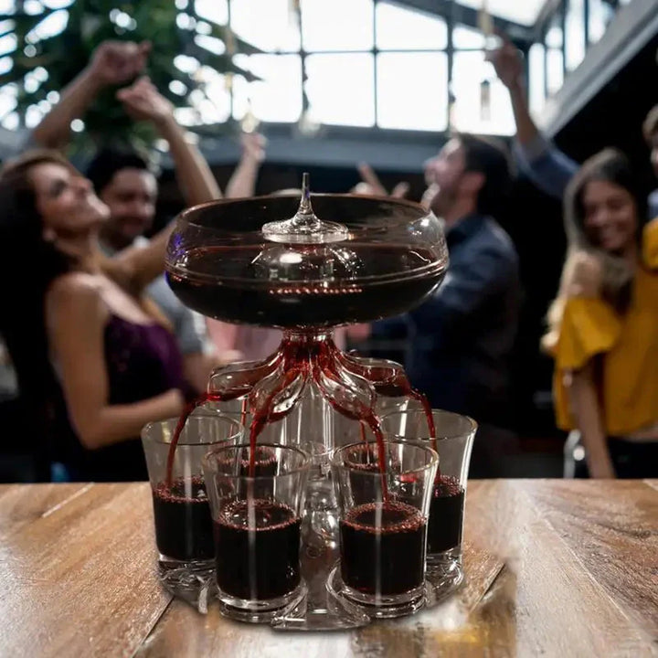 6 Shot Glass Dispenser And Holder Dispenser For Filling Liquids Shots | Bowlift