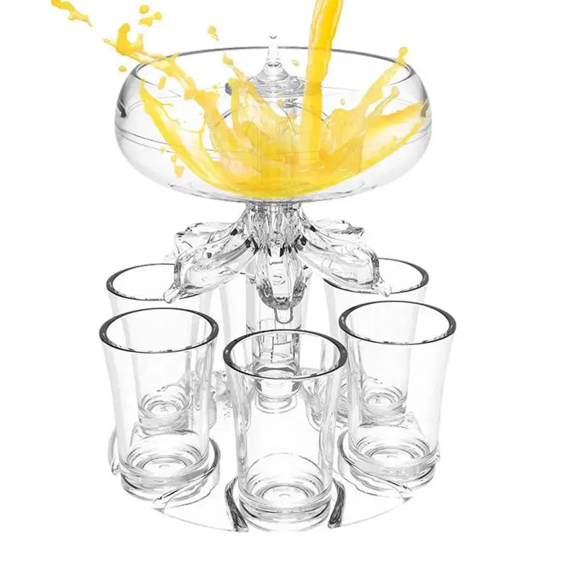 6 Shot Glass Dispenser And Holder Dispenser For Filling Liquids Shots | Bowlift