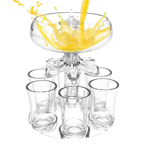 6 Shot Glass Dispenser And Holder Dispenser For Filling Liquids Shots | Bowlift