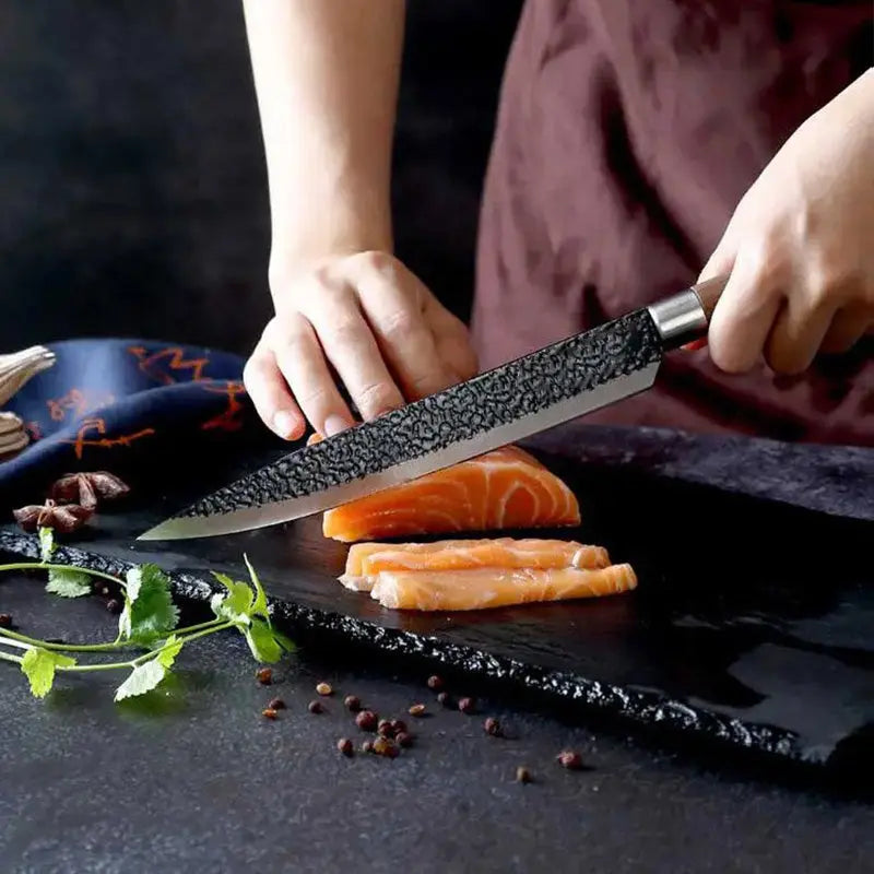 BowLift | 6-piece kitchen knife set with ergonomic wooden handles
