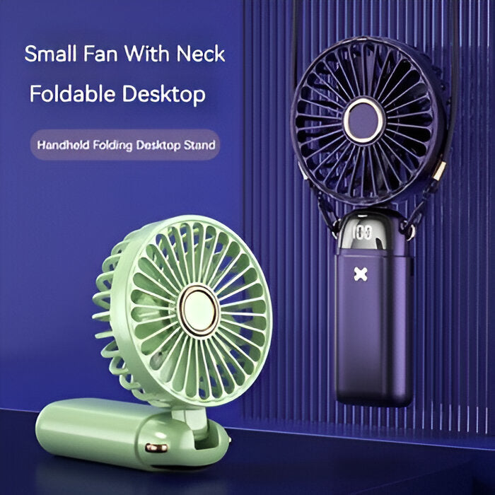 Rechargeable Handheld Mini Fan | 5-Speed, 90-Degree Adjustable & Quiet for Office, Home & Outdoor Use | Bowlift