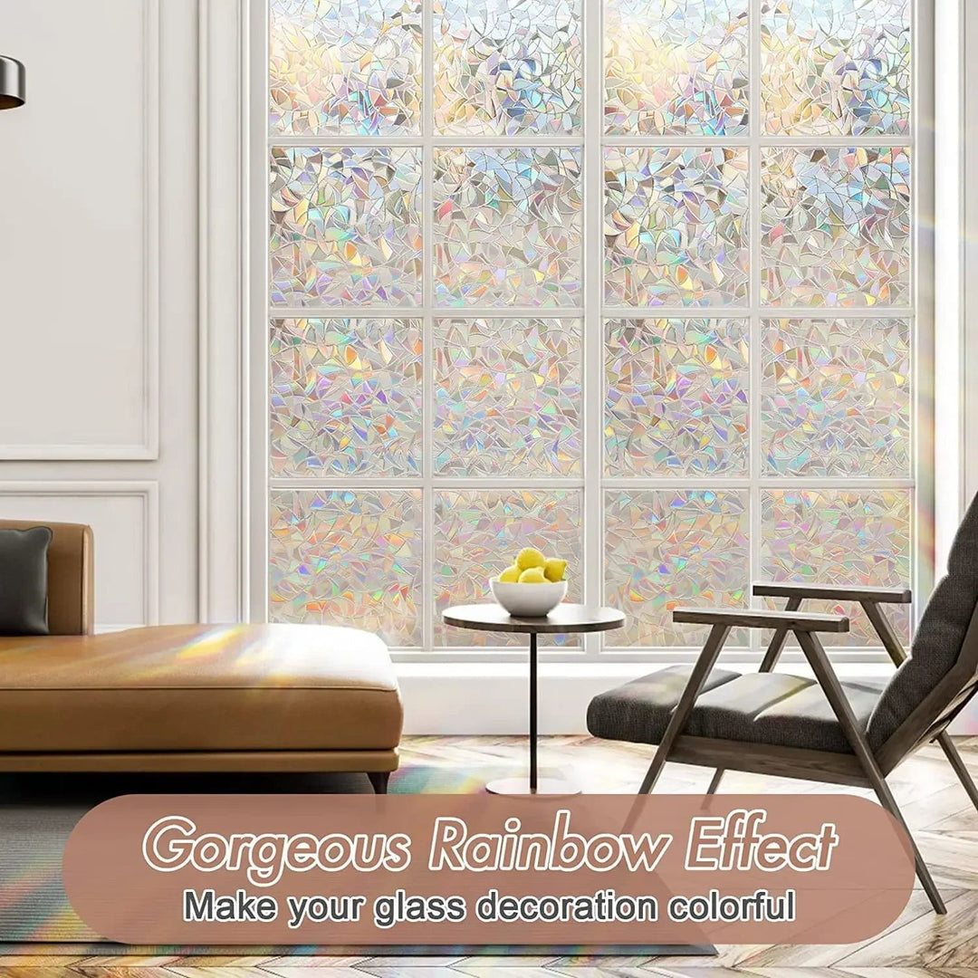 BowLift | Window Privacy Film Rainbow Static Cling Stained Glass Film