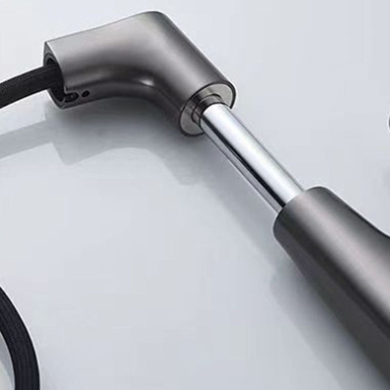 BowLift | Modern Sink Faucet Lever Handle Copper Low Arc Pull-Out Sink Faucet