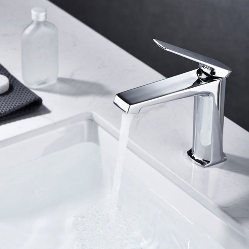 BowLift | Modern basin tap lever handle copper low arc basin tap