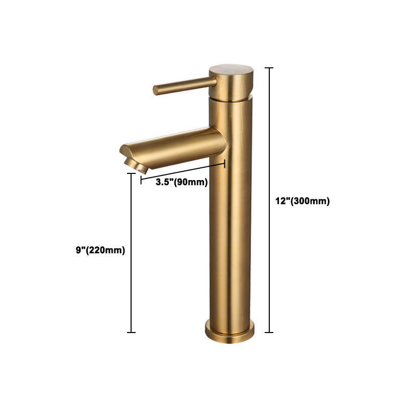 BowLift | 1-Handle Gold Nickel Wide-Running Faucet Single Hole Lever Sink Faucet with Drain