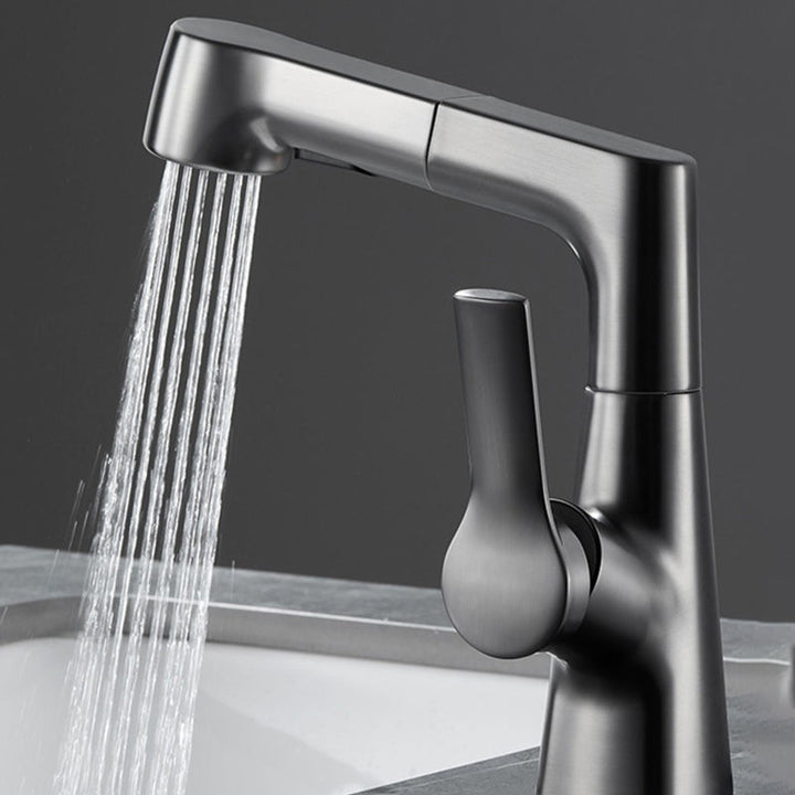 BowLift | Modern 1-Lever Sink Faucet Round Basin Faucet Brass